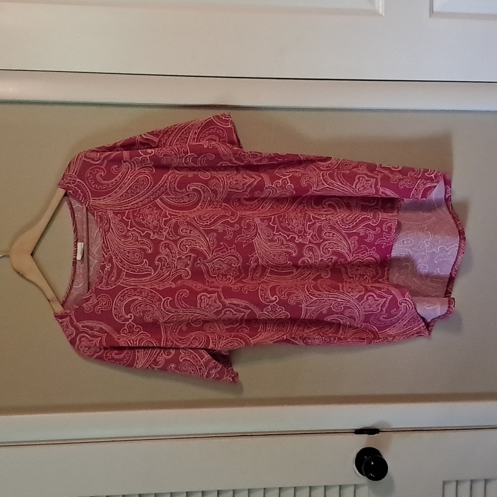 LulaRoe Tunic Top Pink Large NWOT